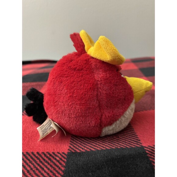 Angry Birds Red Girl Bird Plush with Yellow Bow 6" No Sound Commonwealth Rovio - Picture 4 of 6